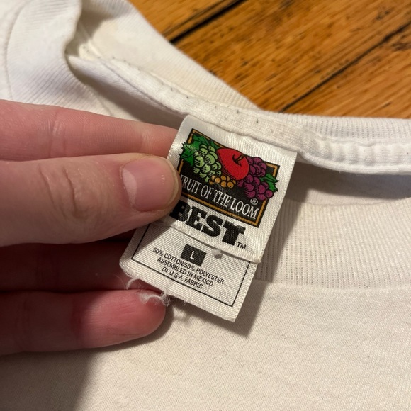 Vintage 90s Left Handed Slogan Tee Shirt White Size Large Mens - Picture 4 of 4